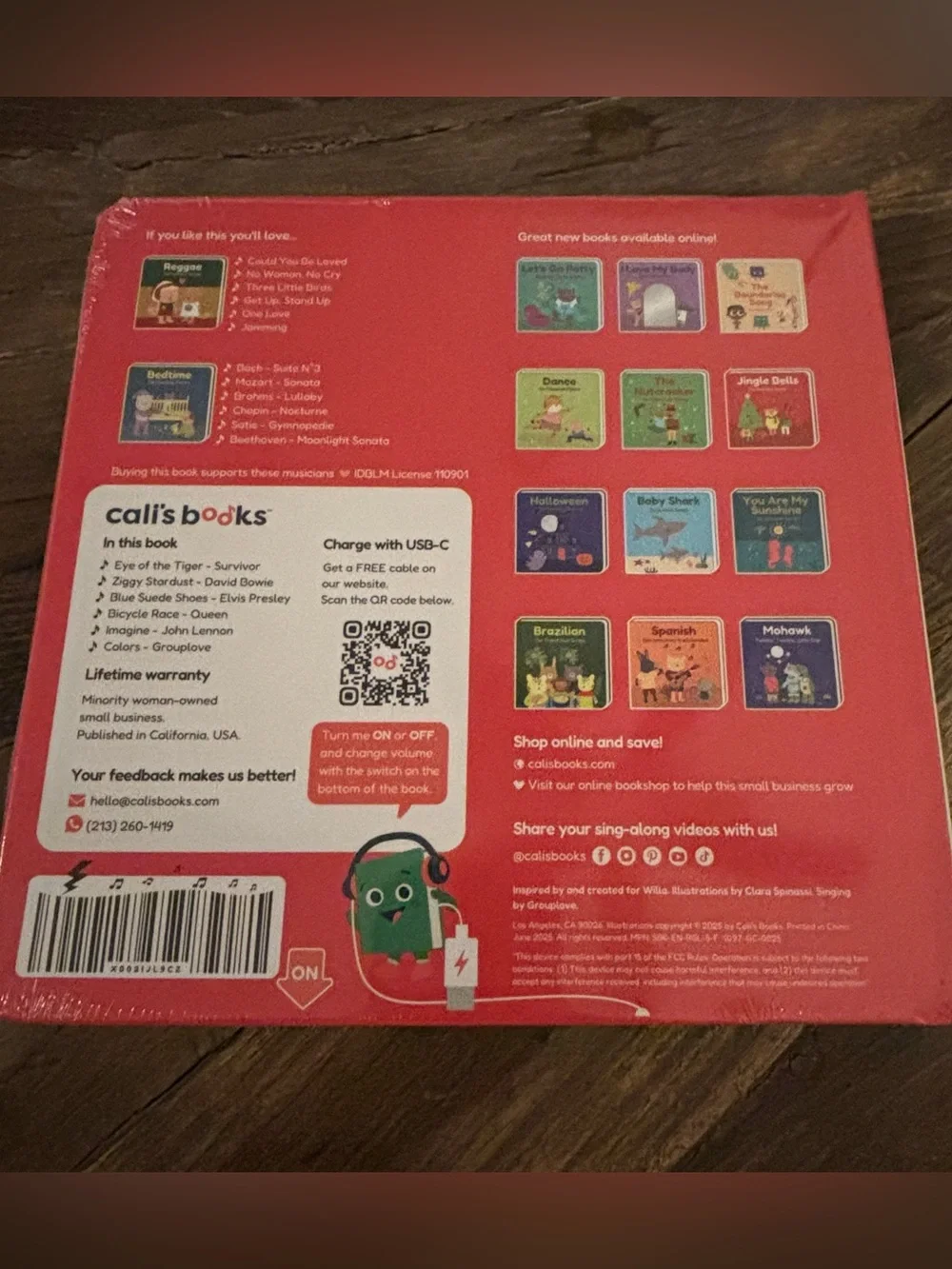 Cali’s Books Musical Board Book: 6 rock songs